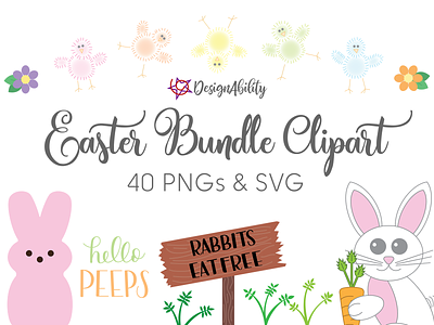 Easter Bundle Clipart Set clipart design easter holiday illustration vector