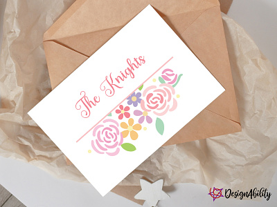 Floral Personalized Card