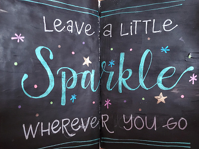 Leave Little Sparkle Lettering Journal