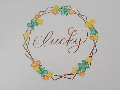 Lucky Calligraphy Wreath Variations