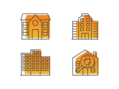 Bundilla Buildings building icon buildings design gradient icon illustration illustrator vector