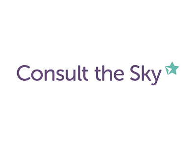 Consult the Sky | Branding astrology brand branding business card icon logo purple star teal website
