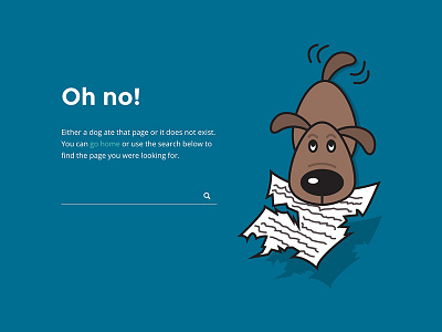 404 Page 404 animal dog error illustration in progress