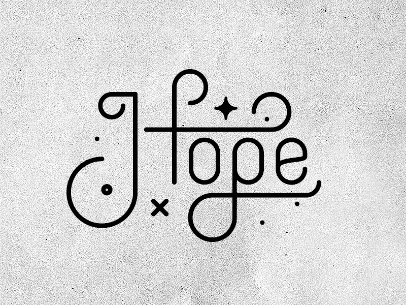 Hope & Love [GIF] christmas hope joy lettering love peace stars texture type typography