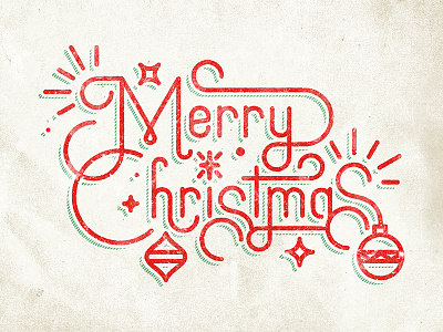 Merry Christmas christmas custom ornament shine star type typography vintage