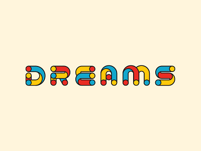 Dreams Type color fun magnet tube twist type typography