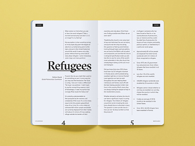 Refugees - Spread editorial grid justice layout refugee spread type typography