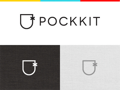 Pockkit Branding brand identity logo pocket stitch