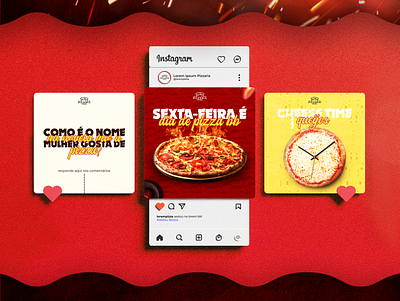 Pizzaria comida delivery design fastfood food graphic design instagram photoshop pizza pizzaria restaurant social media
