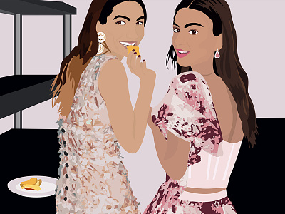 Midnight Snack blush couture fashion graphic design grilledcheese illustration models