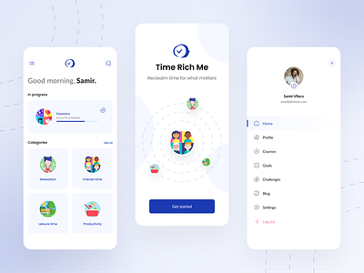 Mobile App: UI UX - Time Rich Me