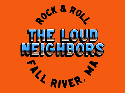 The Loud Neighbors 80s band logo branding design graphic design illustration logo rock and roll vector