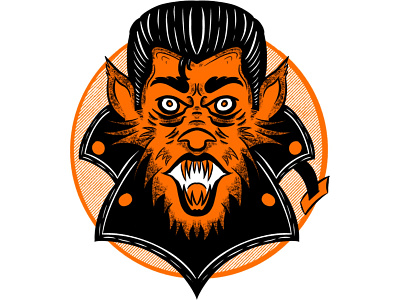 Rock n’ Roll Werewolf design digital graphic design halloween illustration rock and roll vector werewolf