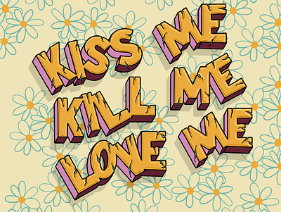 KISS ME KILL ME LOVE ME branding design digital graphic design illustration logo rock and roll