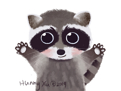 Raccoon design illustration