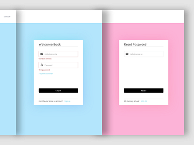 Log-In_2 dailyui design log in restpassword ui web