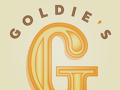 Goldies G bagels gold logo