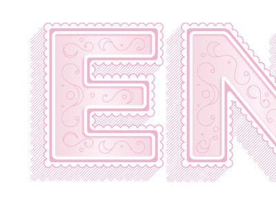 Elise e letters n pink type