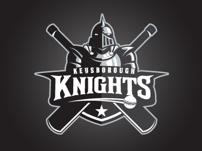 Keysborough Knights Cricket Club Logo cricket dark knight logo mascot sport