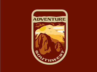 Adventure Southwest logo adventure emblem logo south southwest west