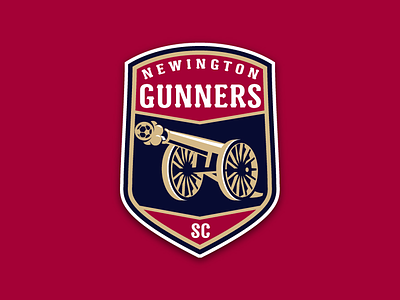 Gunners Soccer Club logo cannon crest emblem gun gunners logo soccer sport