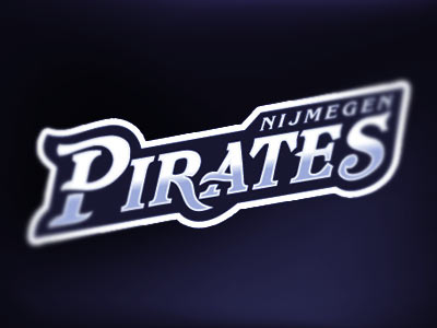 Typography Nijmegen Pirates bold football logo masculine pirates sport type