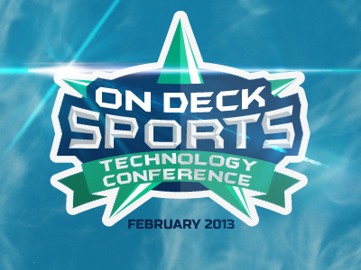 On Deck Tech conference brand emblem logo modern sport