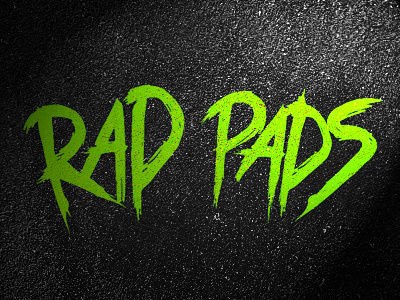 Rad Pads bright custom green grunge logo pad pads rad sport type