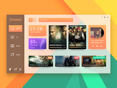 Orange Entertainment design fluent