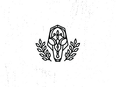 Pyrography Skull Logo animal animal skull botanical death fox geometric logo nature ornamental skull skull design skull logo