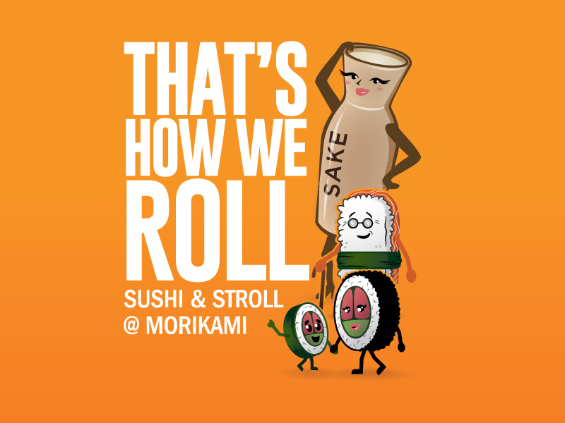 That's how we roll illustration cute sushi character character design character old man japanese asian sushi