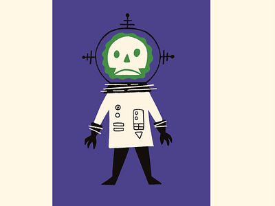 Ghoul Astronaut astronaut character ghoul midcentury monster outer space outerspace retro vintage