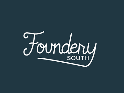 Foundery South Logo brand custom customtype foundery handlettering logo logotype navy south southern