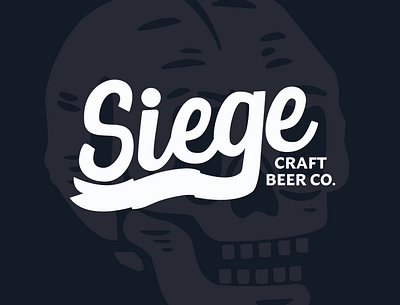 Siege beer brand brand design branding craftbeer design illustration logo skull