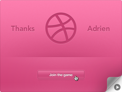 Hello everyone ! animation dribbble first peel pink shot video