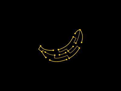 Company Logo banana brand branding electronic icon iconic identity logo system tech technology