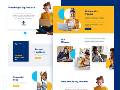 Training Website connection homepage minimal stream training ui ux virtual web web design website