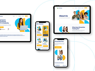 Streamline Training Website brand identity branding career homepage logo responsive stream streamline ui ux web web design website