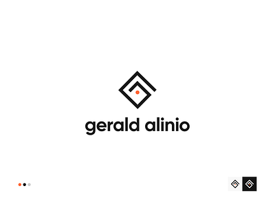 Gerald Alinio brand branding design icon identity lettermark logo minimal monogram security website