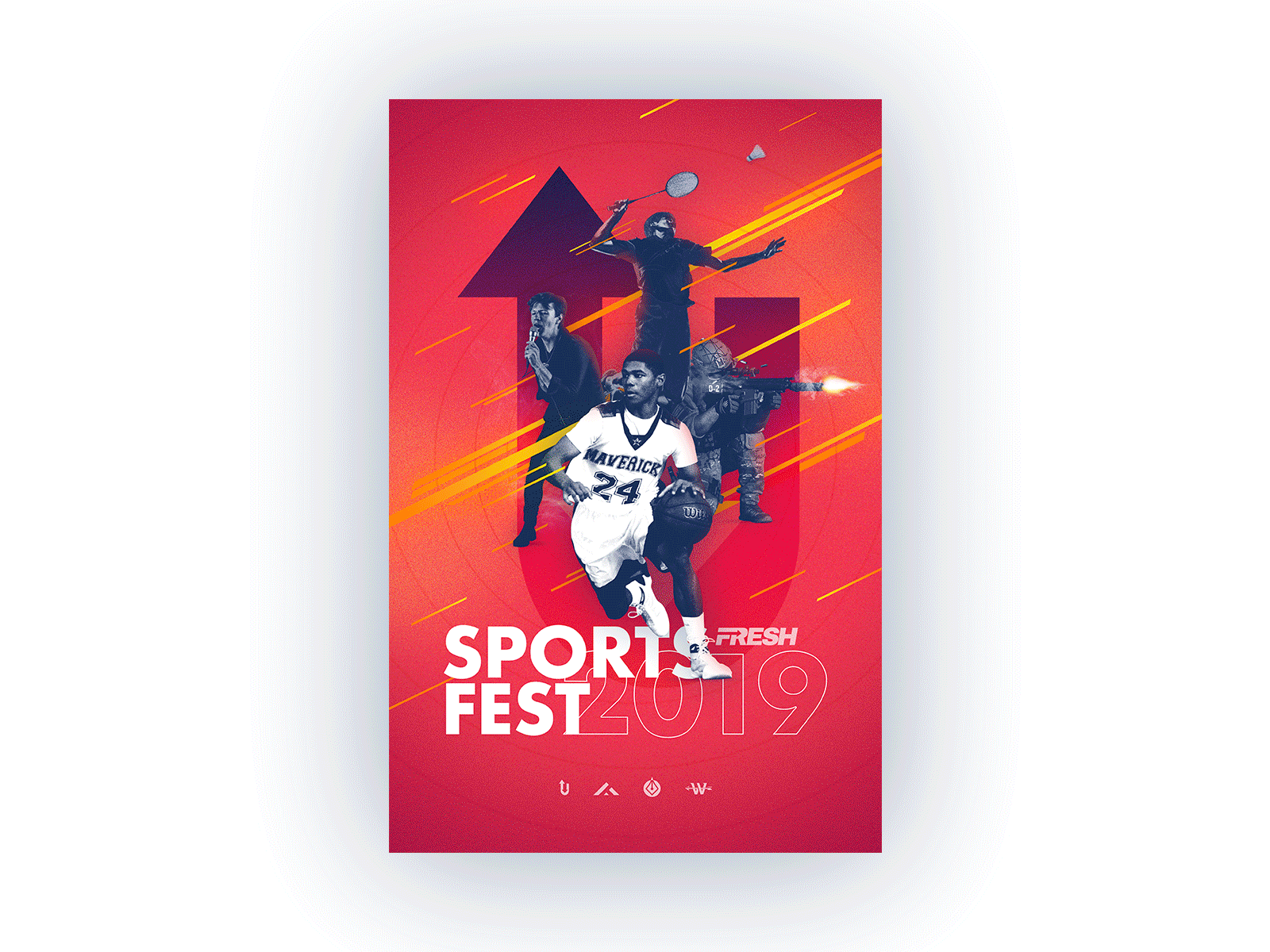 Sports Fest 2019 Poster art badminton basketball fest poster sports sports fest sports fest poster sports poster typography