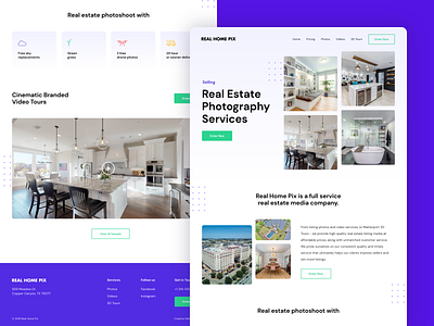 Real Estate Web Design homepage landingpage minimal photography property realestate services web webdesign website