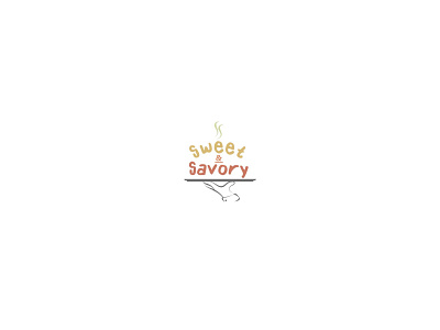 Sweet & Savory Logo branding business catering combination mark food identity logo pastry savory sweet typography wordmark