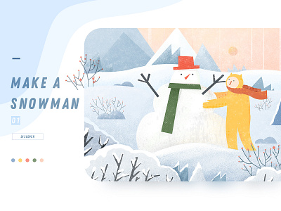 Make A Snowman ui 插图 设计