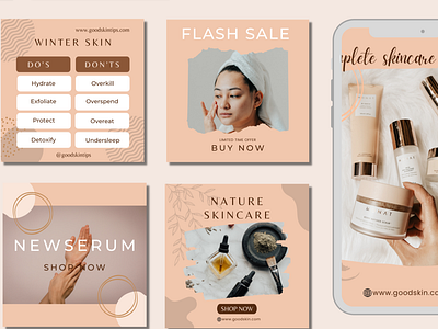 40 Skincare Instagram Post Templates Customizable on CANVA branding canva canva template design graphic design illustration instagram template logo vector