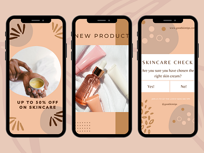 Skincare Instagram Story Canva Template branding canva canva template design graphic design illustration instagram template vector