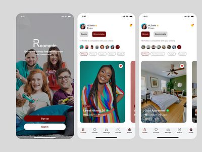 Roommate finder mobile app