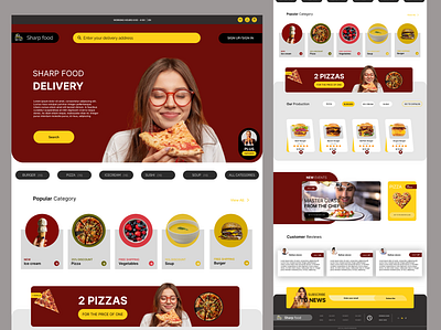 Food ordering and delivery website branding delivery design figma food food delivery food website graphic design illustration logo product design ui ux