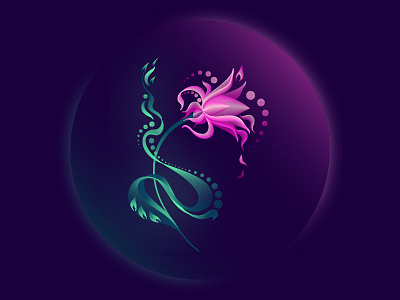 Magic blend digital art flower illustration magic vector