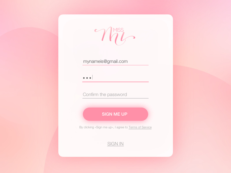 Daily UI #001 — Sign up form dailyui001 challenge daily ui ui design dailyui sign in sign up design web ux ui