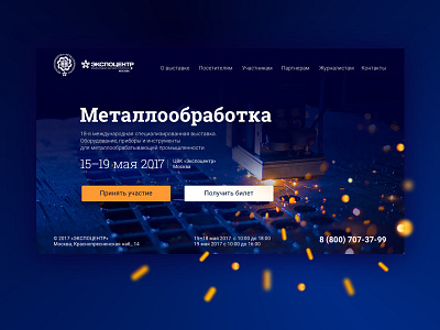 Metalworking Exhibition Web Design design ui web webdesign